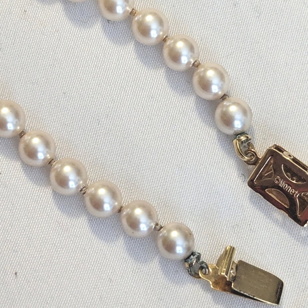 Vintage Monet Pearl Bracelet
